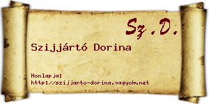 Szijjártó Dorina névjegykártya