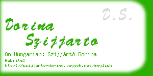 dorina szijjarto business card